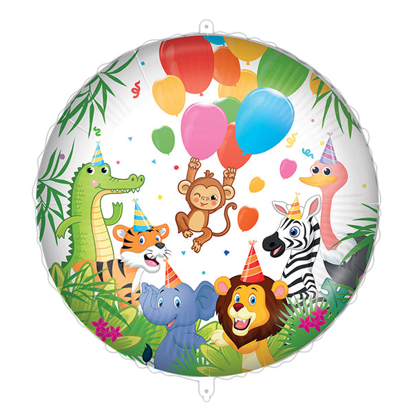 18" Jungle Party Animals Foil Balloon