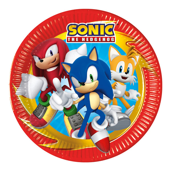 Sonic The Hedgehog Paper Plates 8pk
