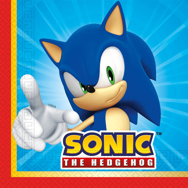 Sonic The Hedgehog Paper Napkins 20pk