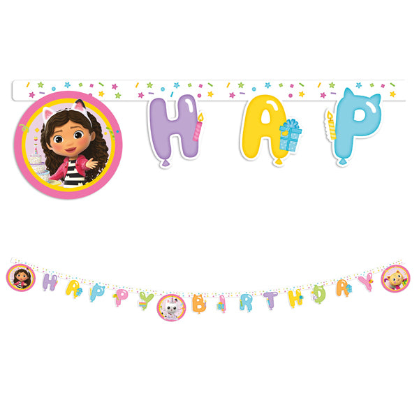 Gabby's Dollhouse Birthday Banner