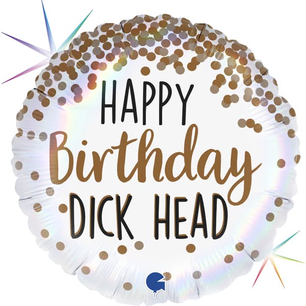 18" Happy Birthday D Head Foil Balloon