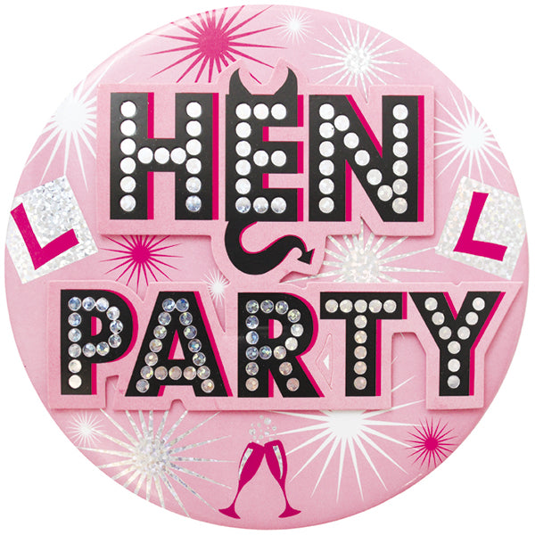 Pink Hen Party Giant Badge