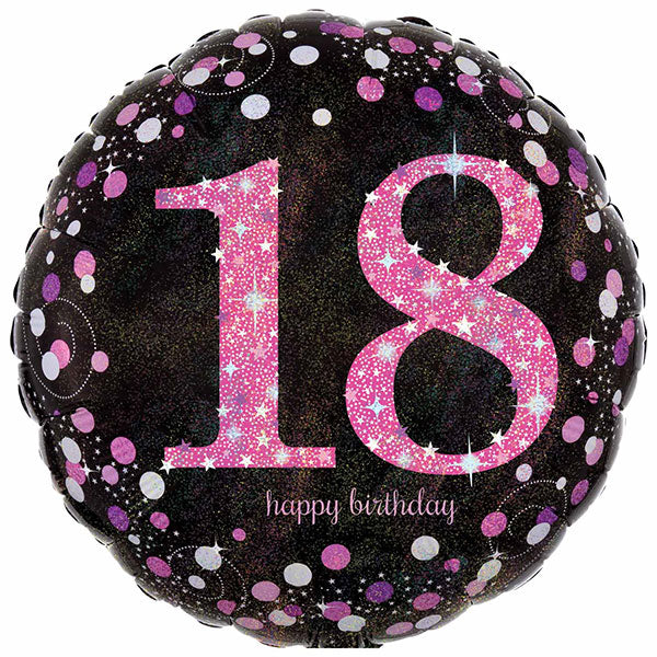 18" Pink Celebration 18th Birthday Foil Balloon