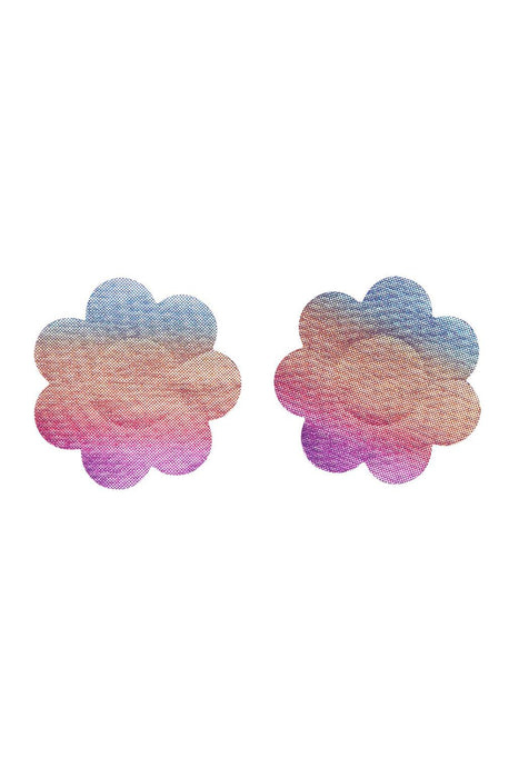 Fever Iridescent Flower Nipple Pasties, Rainbow