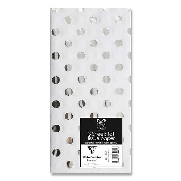 Silver Dots Tissue Paper