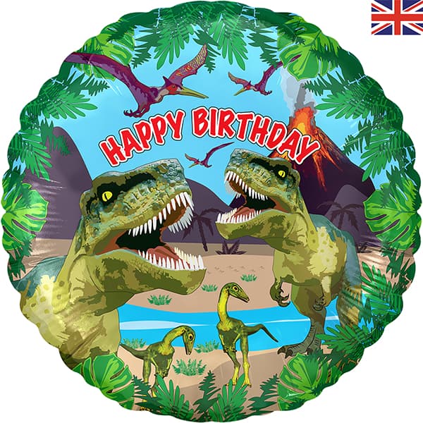 18" Jurassic Dinosaur Birthday Foil Balloon