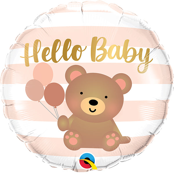 18" Hello Baby Bear Foil Balloon