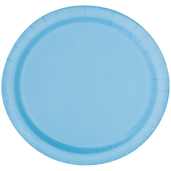 Powder Blue Paper Plates 16pk