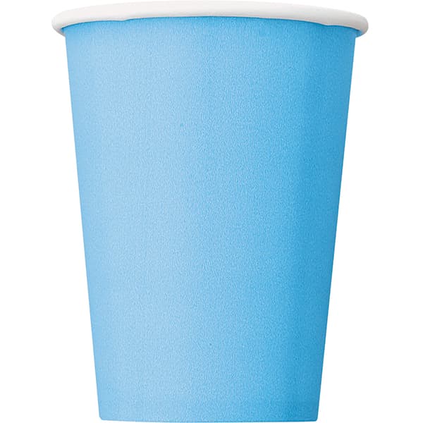 Powder Blue Paper Cups 8pk
