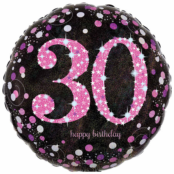 18" Pink Celebration 30th Birthday Foil Balloon