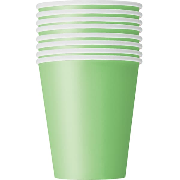 Lime Green Paper Cups 8pk