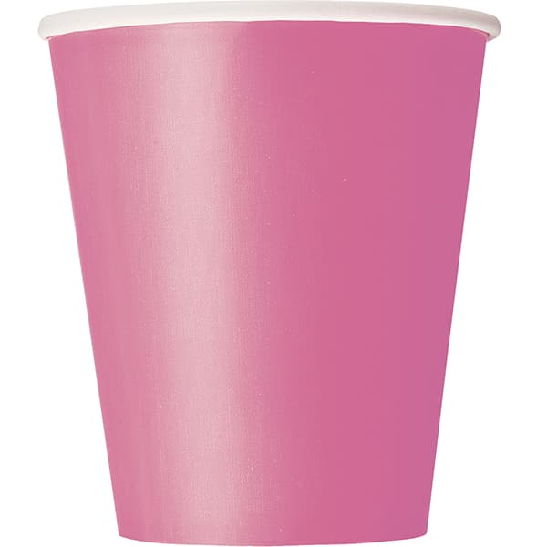 Hot Pink Paper Cups 8pk