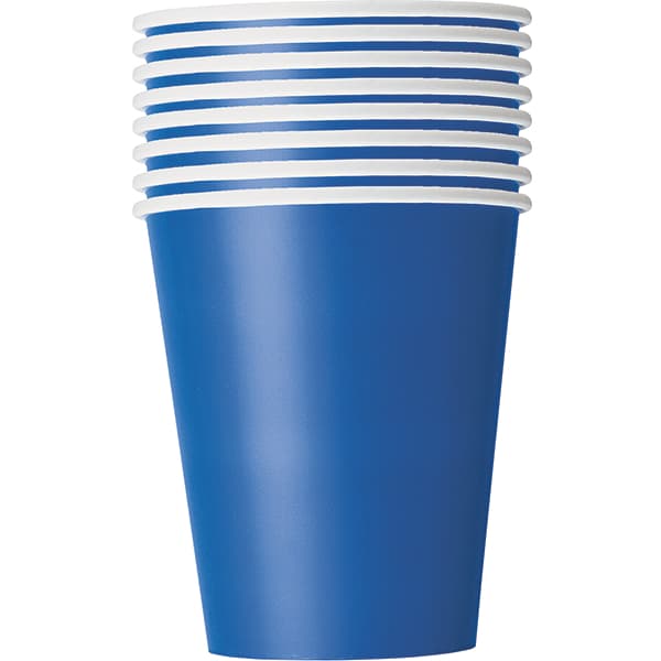 Royal Blue Paper Cups 8pk