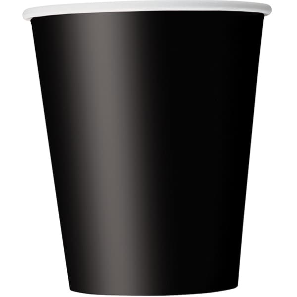 Midnight Black Paper Cups 8pk — The Party Monster