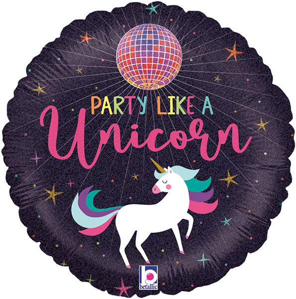 18" Unicorn Party Holographic Foil Balloon