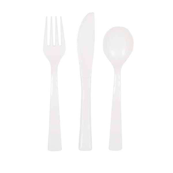 Bright White Assorted Cutlery 18pk