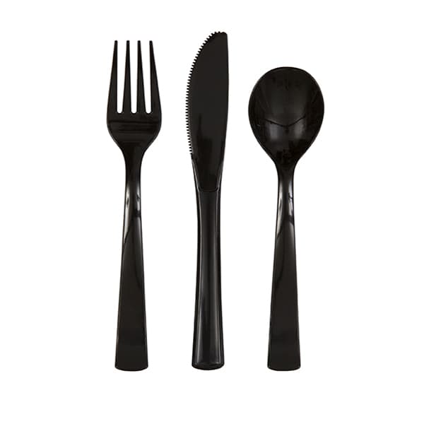 Midnight Black Assorted Cutlery 18pk