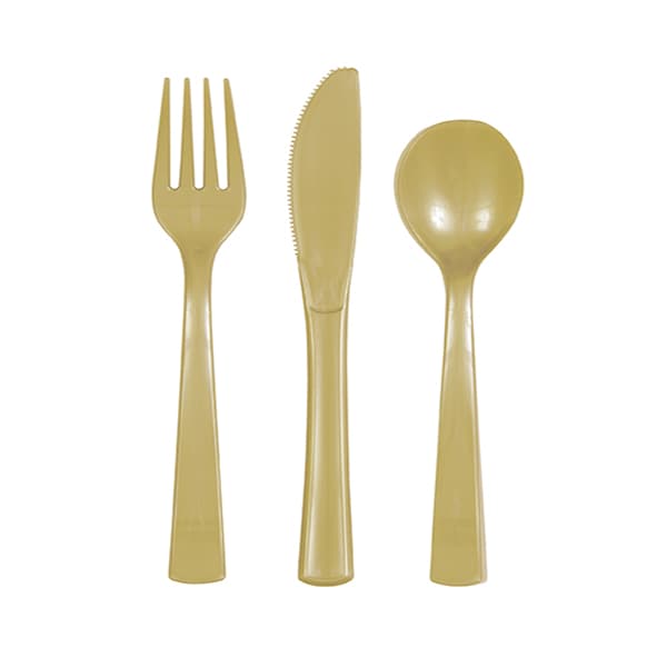 Gold Assorted Cutlery 18pk