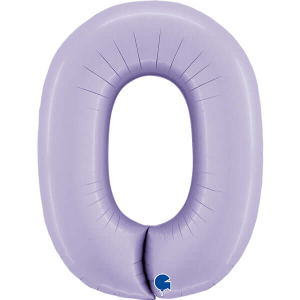 Lilac 0 Large Shape Number Balloon