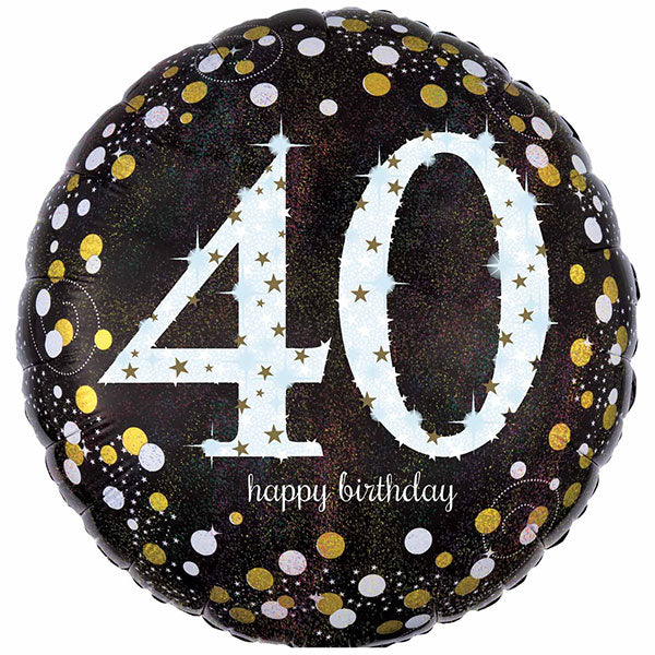 18" Gold Celebration 40th Birthday Foil Balloon