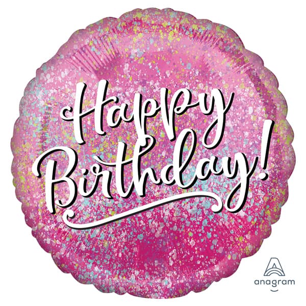18" Pink Fabulous Happy Birthday Foil Balloon