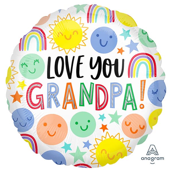 18" Love You Grandpa Foil Balloon