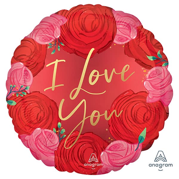 18" Love You Roses Foil Balloon