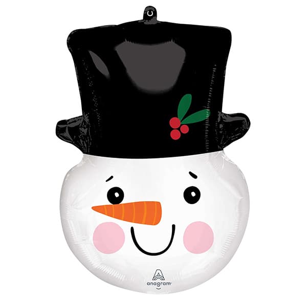 Smiley Snowman Head Balloon