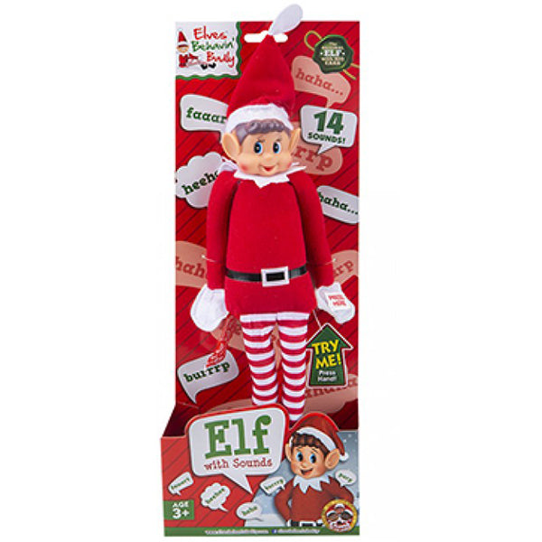 Elves Behavin Badly Boy Elf Doll With Sound