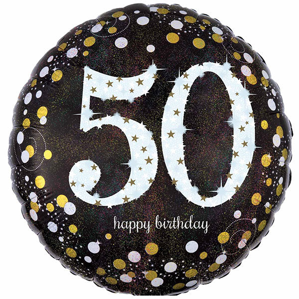 18" Gold Celebration 50th Birthday Foil Balloon