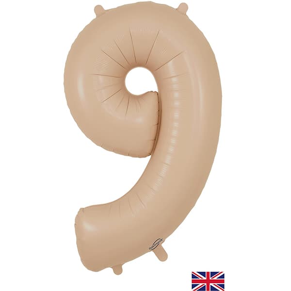 Nude 9 Large Shape Number Balloon