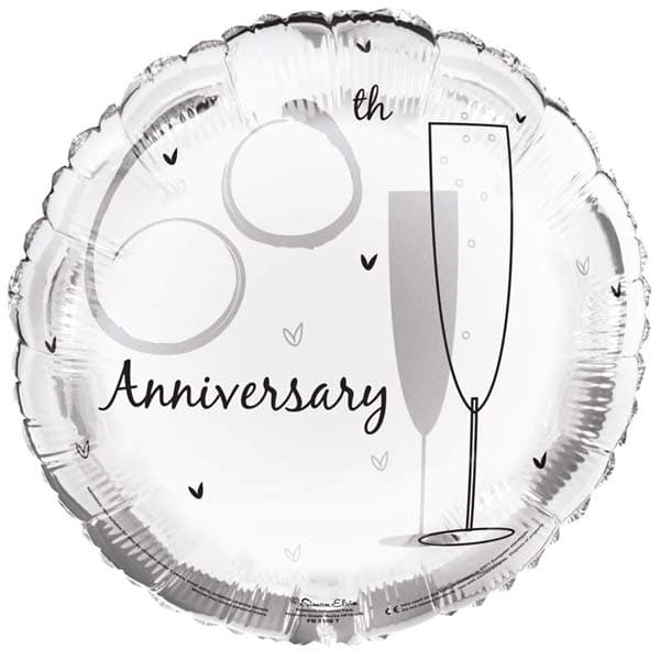 18" 60th Anniversary Champagne Foil Balloon