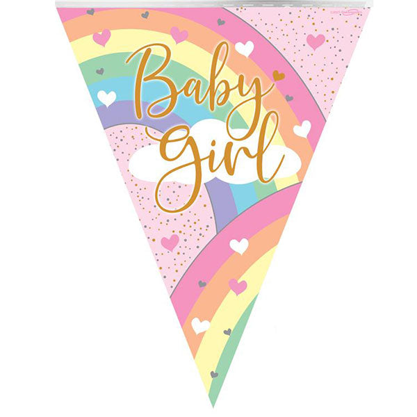 Baby Girl Rainbow Party Bunting