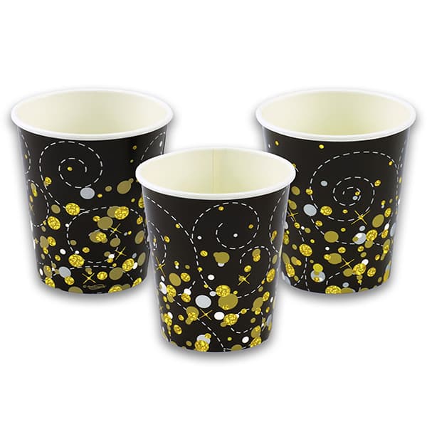 Black Sparkling Fizz Cups 8pk