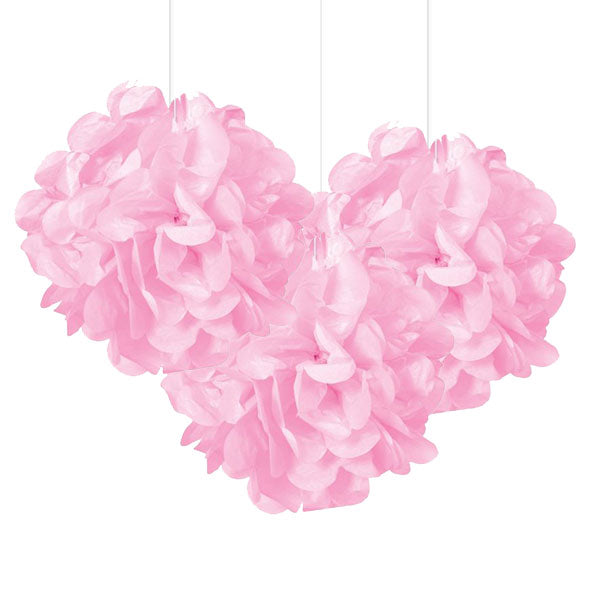Lovely Pink Fluffy Paper Decorations