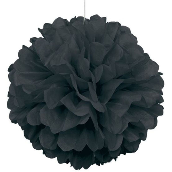 Black Fluffy Paper Decorations