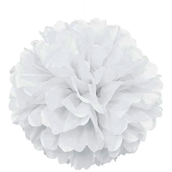 White Fluffy Paper Decorations