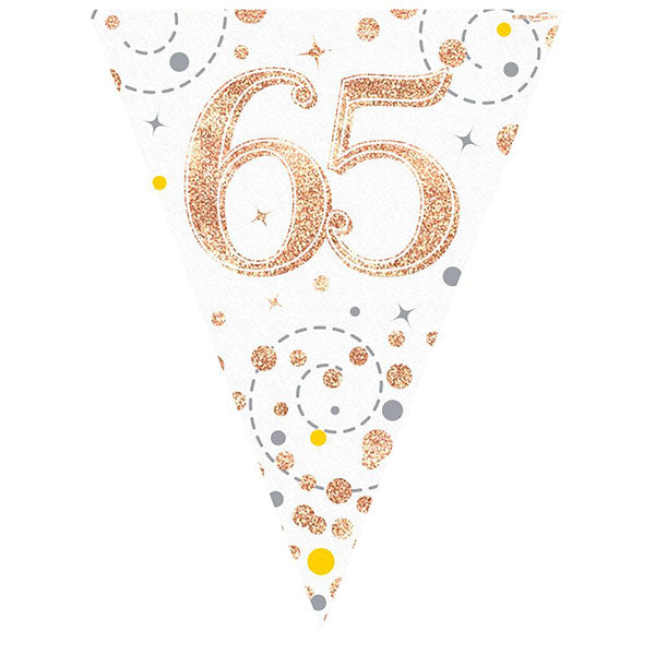 Happy 65th Birthday Sparkling Fizz Bunting