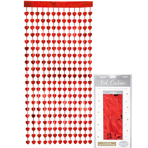 Red Heart Foil Curtain