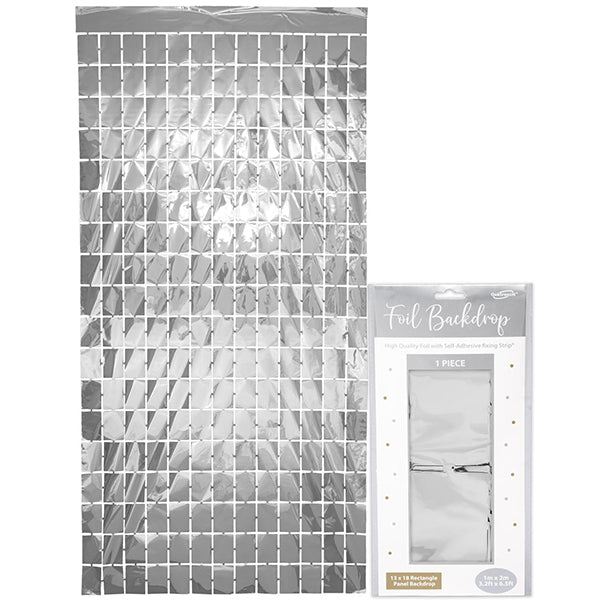 Metallic Silver Foil Backdrop