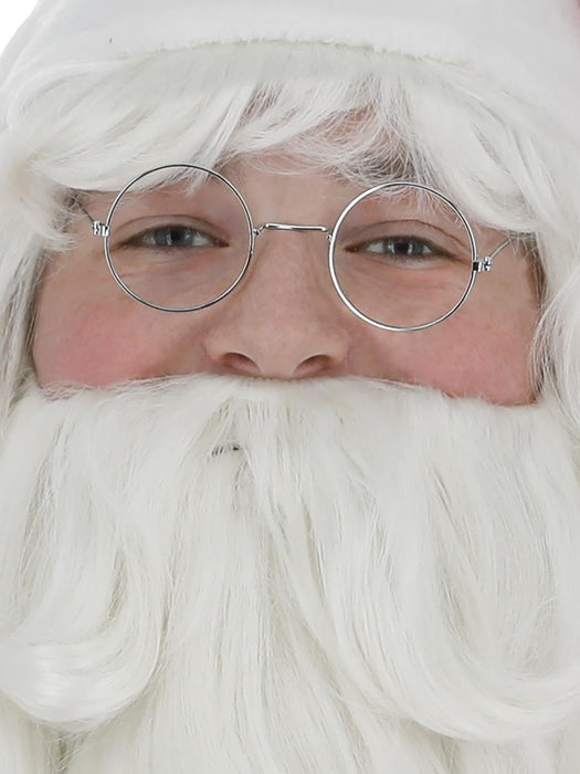 Wire Framed Santa Specs, Silver