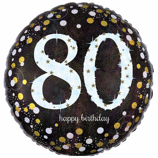 18" Gold Celebration 80th Birthday Foil Balloon