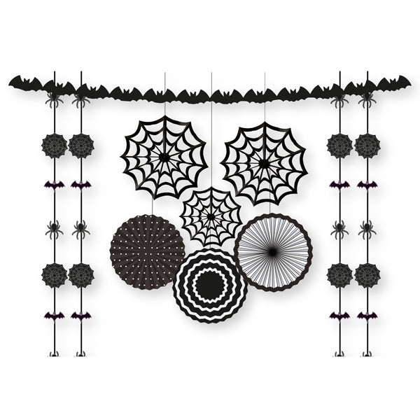 Black & White Halloween Decoration Kit