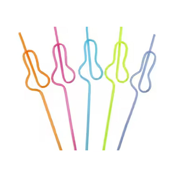 Neon Willy Shaped Straw x1