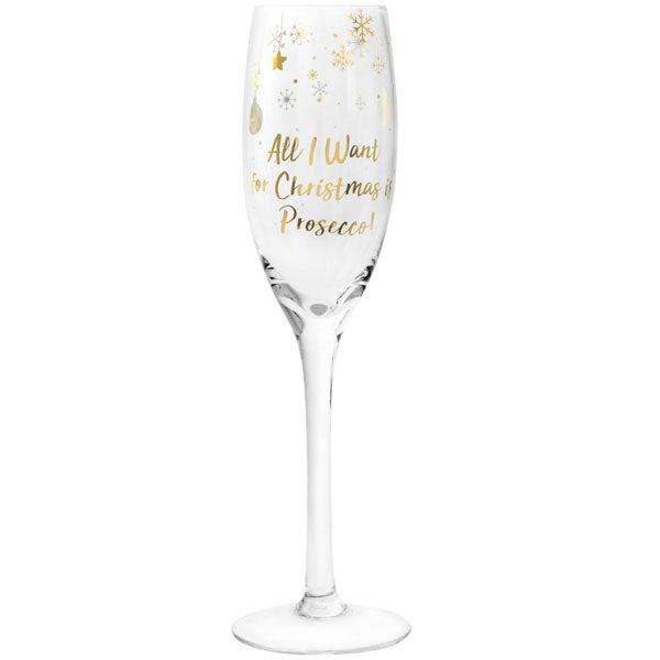 All I Want For Christmas Is Prosecco Champagne Glass