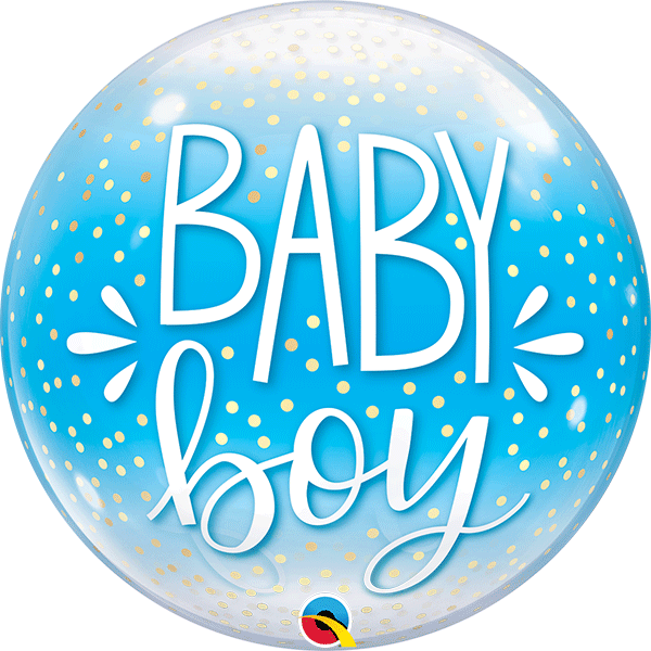 22" Baby Boy Bubble Balloon
