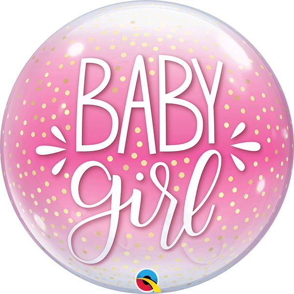 22" Baby Girl Bubble Balloon