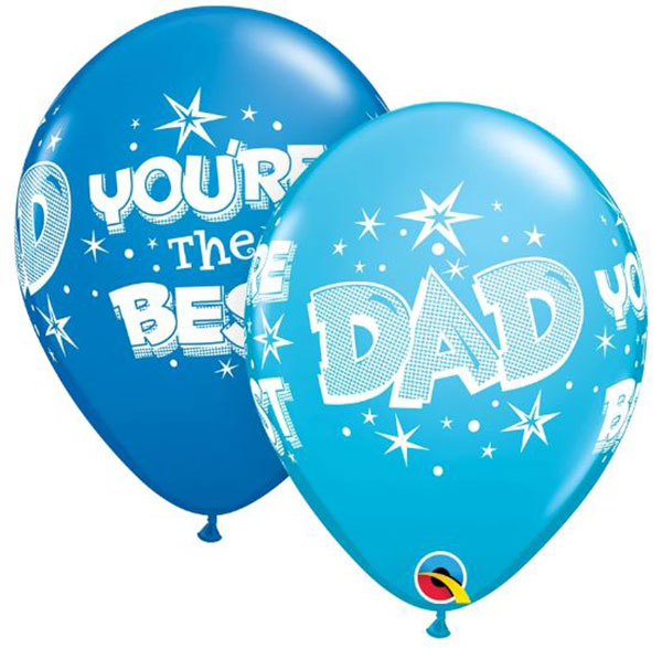 11" Dad You're The Best Latex Balloons 25pk