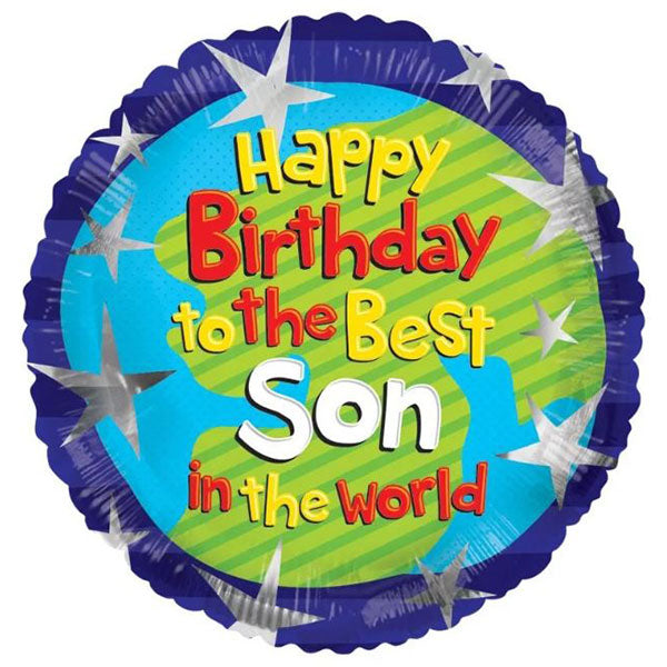 18" Happy Birthday Best Son Foil Balloon