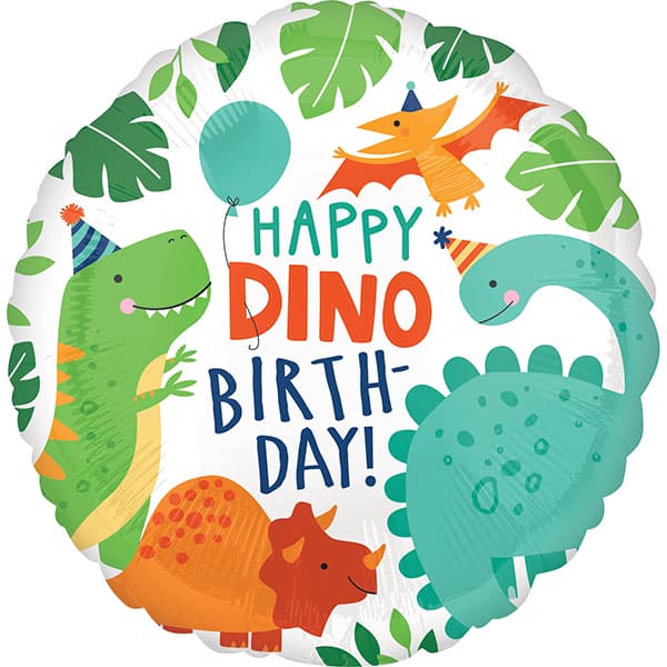 18" Dino Mite Birthday Foil Balloon